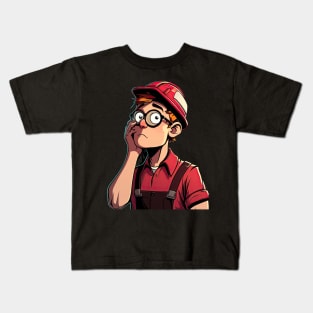 World's Okayest Construction Engineer v2 (no text) Kids T-Shirt